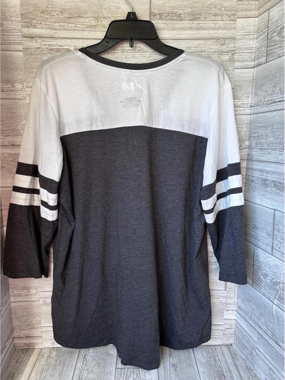 Carolina Panthers Women's NFL Team Apparel V-Neck 3/4 Sleeve Shirt Size XXL NWOT - Picture 3 of 3